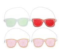 CIYODO 4 pièces Lot de Masques pour Yeux Gel PVC aux Variées Réutilisables Masques Oculaires Résistants à l’Usure pour Soin Maison Packs Froids et Chauds Anti-poches et Anti-ombres