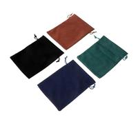 CIYODO 4 Pièces Lot de Pochettes Velours avec Cordon Sacs de Rangement Petits pour Bijoux Pochettes Élégantes pour Colliers Bracelets et Boucles Oreilles pour Cadeaux et Fêtes