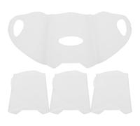 CIYODO 4 Pièces Masques Faciaux de Soin Peau en Tissu Élastique Blanc Surface Lisse pour Protection Solaire Lors D'activités en Plein Air et Soins du Visage