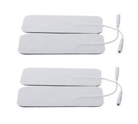 CIYODO 4 pièces Patchs Électrodes avec Fil Coussinets Gel Auto-adhésifs pour Stimulation Musculaire et Réutilisables Compatibles Électrostimulateurs