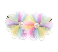 CIYODO 4 pièces Pinces Cheveux Colorées Fleurs pour Filles Petites Clips Décoratifs Coiffure Anniversaire Cosplay