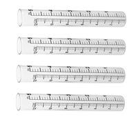 CIYODO 4 Pièces Pluviomètre Extérieur Verre Tubes de Mesure Précis pour Jardin Agriculture et Recherche Climatique