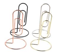 CIYODO 4 Pièces Porte-cartes Métal Élégant Support Mémo et Photo Robuste pour Bureau Clips pour Cartes et Notes Organiseur Pratique pour Événements et Réunions