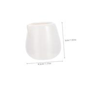 CIYODO 4 pièces Pot Lait Céramique Petit Format sans Anse Tasse Déjeuner et Sauce Verseur Blanc Lisse pour Cuisine Moderne et Service Facile