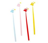 CIYODO 4 pièces Stylos Encre Gel Forme Poisson Lanterne Silicone Souple Stylos Créatifs Légers et Confortables pour Écriture Fluide pour Étudiants et Bureau Couleur Couleur Aléatoire