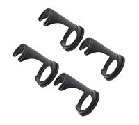 CIYODO 4 pièces Support Brosse Barbe Noir avec Base Antidérapante pour Rangement Élégant et Séchage Rapide des Blaireaux de Rasage Hommes Salon Coiffure