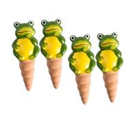 CIYODO 4 pièces Système Irrigation Automatique Terre Cuite pour Plantes Intérieur et Extérieur Outils Arrosage Goutte à Goutte Supports Auto-arrosants pour Pots de Fleurs