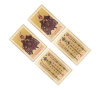 CIYODO 4 Pièces Taisui Cards Year Of Horse Traditional Auspicious Protection Health Amulet For Chinese Year