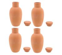 CIYODO 4 Pièces Terracotta Self Watering Spikes for Indoor and Outdoor Plants Automatic Irrigation System with Controlled Slow Release for Small Spaces and Balcony Planters