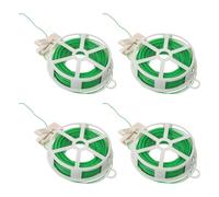 CIYODO 4 Rouleaux de Fil de Jardin Plastifié Vert 50 M - Lien Flexible et Résistant pour Palissage Tuteurage de Plantes Grimpantes Support pour Tomates Vigne et Aménagement Paysager