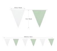 CIYODO 42 Pièces Banderole Fanions Triangle Décorations Anniversaire Boho Réutilisables Légères et Solides pour Fête Salle de Classe et Shower Mètres