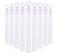 CIYODO 48 Baguettes Vides à Bulles Transparentes Réutilisables Couvercle Hermétique pour Garçon et Filles, Légères et Faciles à Transporter, pour Mariage et Jeux en Plein Air
