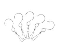 CIYODO 5 Pièces Crochet Rotatif pour Jardinières en Acier Inoxydable | Résistant à Flexion, Finition Argentée Moderne, pour Porche, Suspensions et Objets Exposés au Vent