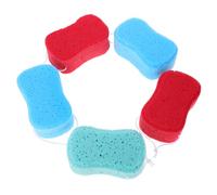 CIYODO 5 pièces Éponge de Bain Exfoliante Douce Éponge Nettoyante Corps Forme de Huit Gommage Confortable pour Adaptée Homme et Femme Mélange de Couleurs
