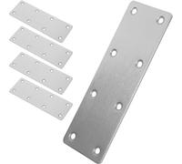 CIYODO 5 Pièces Équerres Métalliques Plates en Acier Inoxydable avec Vis, Supports Droits Multi-Trous pour Fixation Fiable de Meubles et Bois