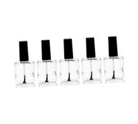 CIYODO 5 Pièces Flacon Vernis Vide avec Pinceau Intégré Bouteille Verre Transparent Lot pour Vernis à Ongles DIY sans Fuite