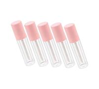 CIYODO 5 pièces Lot de Tubes de Gloss à Lèvres Vides Flacons Transparents Réutilisables pour DIY Mini Format Portable pour Cosmétiques Liquides