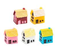 CIYODO 5 Pièces Maisonnette Style Chinois Miniature en Résine | Micro Paysage Décoratif, Détails Fins et Texture Lisse, pour Plantes Succulentes, Présent Crémaillère