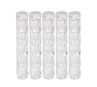CIYODO 5 Pièces Support Pinceaux Nail Art Compartiments Résine Blanche Organiseur Stable pour Outils Manucure Base Large Antichute Nettoyage Facile Rangement Multifonction Pinceaux Stylos