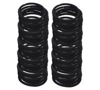 CIYODO 50 Pièces Élastiques Cheveux Nylon Noirs Bandes Extra Extensibles Sans Métal Accessoires Coiffure Antidérapants pour Queue de Cheval Adultes et Garçon Fille