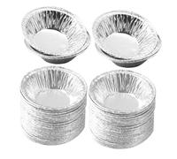 CIYODO 500 Pièces Mini Moules Tartelettes Ronds Aluminium Jetables Moules Petits pour Pâtisserie Quiches et Egg Tarts et Empilables pour Cuisson Professionnelle et Maison