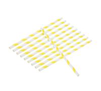 CIYODO 50pièces Lot De Bâtonnets De Barbe à Papa Papier Accessoires Pour Machines à Barbe à Papa Fournitures Pour Fêtes Et Événements Jaune Et Blanc