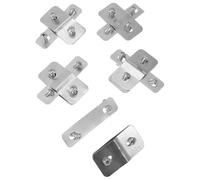 CIYODO 5pcs Clips de Fixation pour Panier de Vélo en Acier Argenté Installation Facile et Fiable Support Pratique pour Accessoires Vélo et Panier Électrique