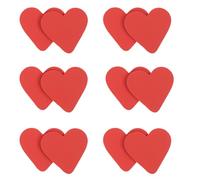 CIYODO 6 Paires Autocollants Antidérapants pour Talons Hauts de Cœur Rouges, Protection Anti-usure pour Semelles de Chaussures, Adhésifs Résistants, Accessoires Indispensables pour