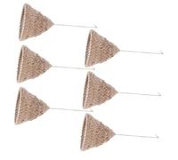 CIYODO 6 Pièces Boho Lamp Shade Set Hand-woven Rope Pendant Light Cover Nordic Rustic Woven Lampshade For Living Bedroom Dining