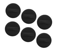 CIYODO 6 pièces Bouffées Maquillage Ultra-fines PU Noir Éponge Douce pour Poudre Visage Applicateur Fond de Teint Compactes et Polyvalentes pour Femmes