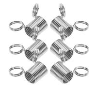 CIYODO 6 Pièces Butées de Perles en Métal Argenté Ressort Innovant, Faciles à Utiliser, pour Projets de Fabrication de Bijoux DIY et Bracelets