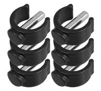 CIYODO 6 Pièces Clips de Verrouillage en C pour Canne et Déambulateur, Lot de Goupilles, Abs et Acier, Noir, Installation Rapide, Compatibles Accessoires de Cadre de Marche et Fauteuil