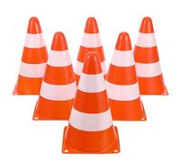 CIYODO 6 pièces Cônes de Signalisation Plastique Résistants Orange pour Parking Circulation Sécurité Chantier