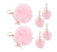 CIYODO 6 Pièces Lot de Porte Clés Pompons Ballerine avec Accessoires et Pelucheux pour Sacs à Dos Sacs à Main et Valises Charme Danseuse Élégant et Décoratif