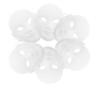 CIYODO 6 Pièces Masque D'art Complet Blanc en Papier, Diy, Halloween | Surface Vierge à Peindre, Style Théâtre de Pékin, pour Mascarades et Projets en lanc