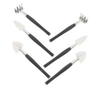 CIYODO 6 Pièces Mini Gardening Tool Set for Indoor Succulent Care Stainless Steel Small Trowel Shovel and Rake Hand Tools Kit for Houseplant Soil Loosening and Planting