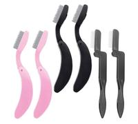 CIYODO 6 pièces Peigne Sourcils Acier Inoxydable Pliant Brosse Cils Ergonomique Portable pour Séparation et Lissage des Cils et Sourcils
