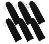 CIYODO 6 pièces Sac de Voyage pour Outils de Cheveux Pochette Flanelle Résistante à Usure avec Cordon de Serrage pour Fer à Friser et Lisseur Transport Portable pour Voyage et Activités