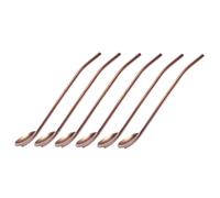 CIYODO 6 pièces Set de Pailles-cuillères Acier Inoxydable Réutilisables Paille Métal pour Cocktails et Smoothies Cuillère Paille et Facile à Nettoyer Réutilisable