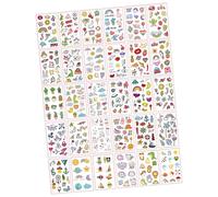CIYODO 60feuilles Autocollants Tatouages Éphémères Lavables Motifs Dessins Animés pour Corps Visage