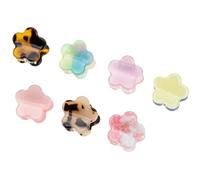CIYODO 7 pièces Pinces à Cheveux Fleurs Petites Griffes Antidérapantes Accessoires Colorés pour Filles Léger pour Coiffures Quotidiennes et Fêtes