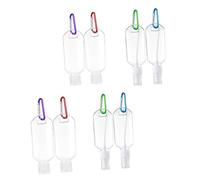 CIYODO 8 pièces Kit Bouteilles de Voyage Portables Distributeurs Gel Anti-fuite avec Mousqueton Flacons Rechargeables pour Mains et Cosmétiques Compact et Léger pour Couleur Aléatoire