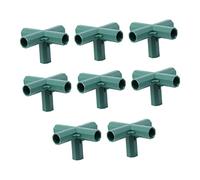 CIYODO 8 Pièces Kit de Connecteurs pour Support de Jardin Nylon Vert Foncé Accessoires Solides pour Fixation de Tubes et Renforts DIY