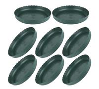 CIYODO 8 Pièces Lot de Soucoupes Plastique pour Pot de Fleur Rondes avec Bord Ondulé Égouttoir pour Plantes Intérieur et Extérieur Cuvette de Récupération Eau pour Jardin et Bureau Vert