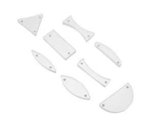 CIYODO 8 Pièces Matériel D'expérience Optique en Plastique, Kit de Lentilles Optiques Modulaire Prisme, Manuel D'expérience, pour Cours de Sciences et Laboratoire Scolaire, Étudiants