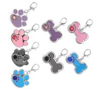 CIYODO 8 Pièces Médaille Chien Gravure Personnalisée Plaque Identification et Résistante à Usure Design Anti-Perte avec QR Code pour Petits et Grands Chiens Style et Sécurisant