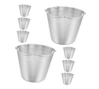 CIYODO 8 pièces Moules à Pudding Aluminium Mini Tartlet Tins Antiadhésifs Résistants Haute Température pour Cupcakes Tartelettes et Desserts Individuels