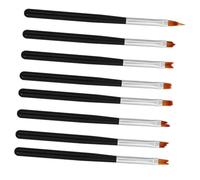 CIYODO 8 pièces Set de Pinceaux Nail Art Nylon pour Peinture Ongles DIY avec Manche Long Outils Manucure Pratiques pour Dessiner Motifs Français Rayures et Détails Fins