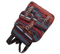 CIYODO à Dos Ethnique Femme Chic à Motif Plaid Vintage Grand Volume Style Décontracté et Rétro à Dos Seau à Cordon pour École et Voyage Quotidien