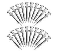 CIYODO Aérateur de Pelouse 20 Pièces Piquets Métalliques 58 CM pour Sabot D’Aérateur de Sol Outils D’Aération pour Gazon Entretien Jardin Contrôle Mauvaises Herbes Usage Toutes